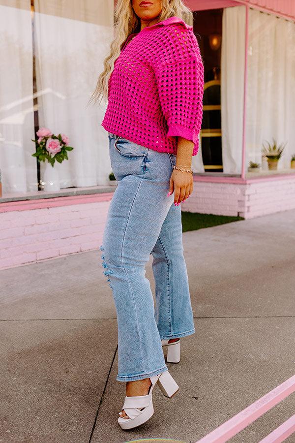 Risen The Lona Midrise Distressed Jean Curves Product Image