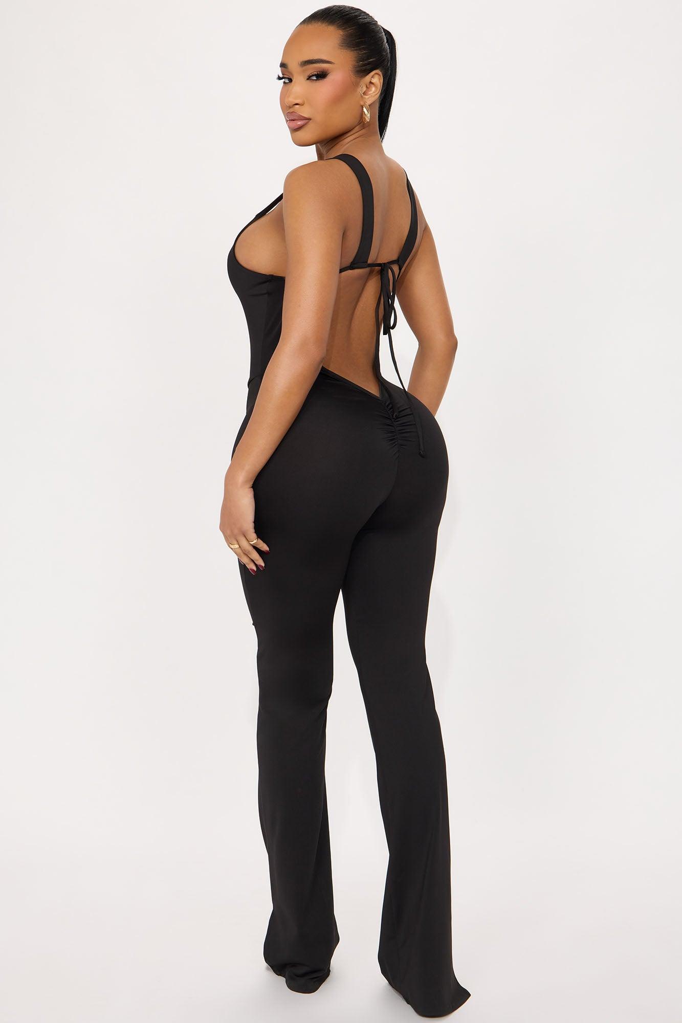 Back Me Up Jumpsuit - Black Product Image