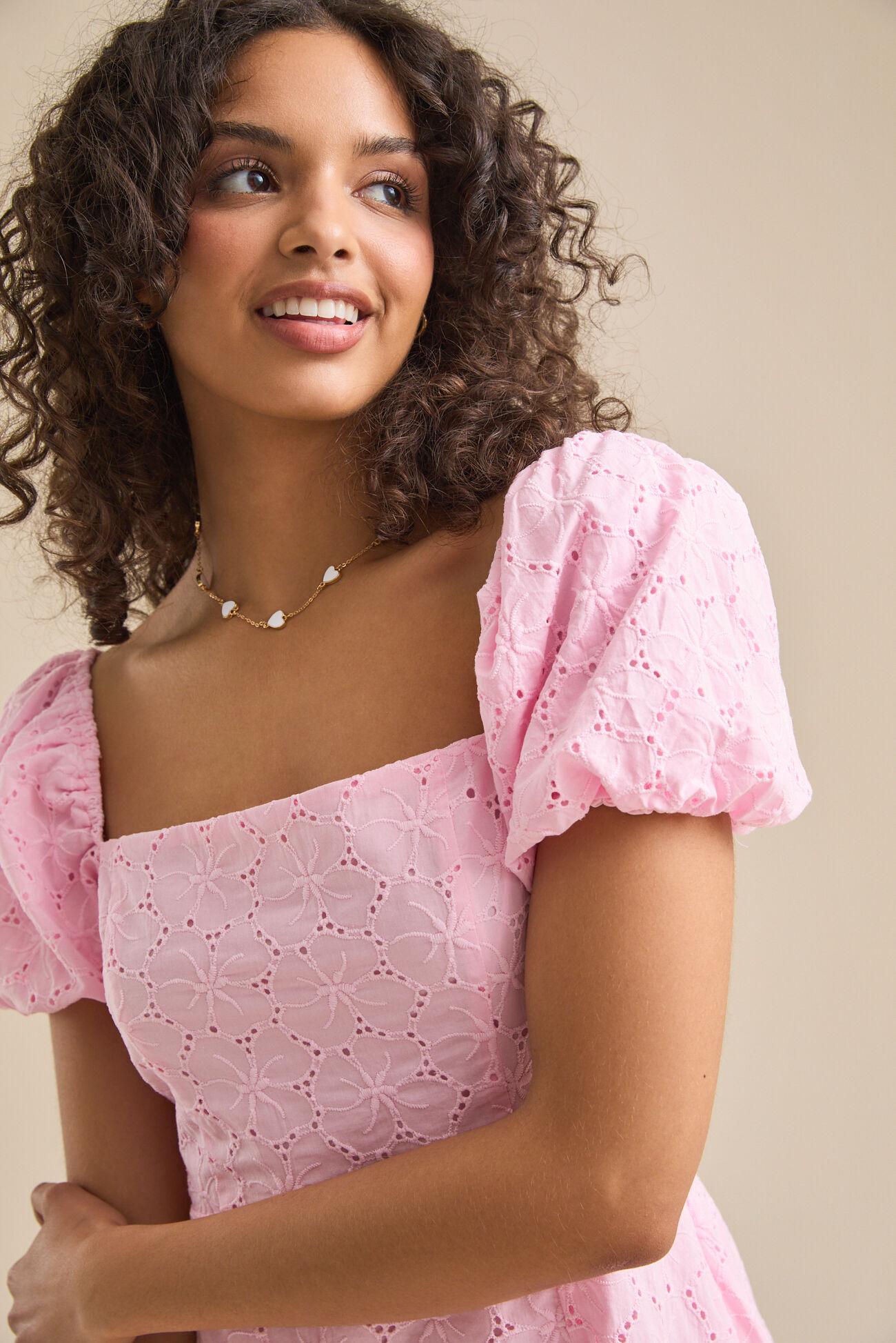 Josie Eyelet Mini Dress Product Image