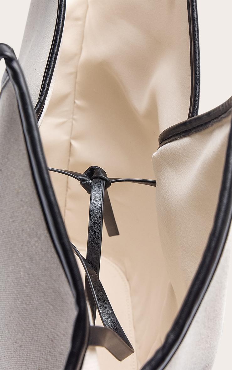 Natural Contrast Canvas Tote Bag Product Image