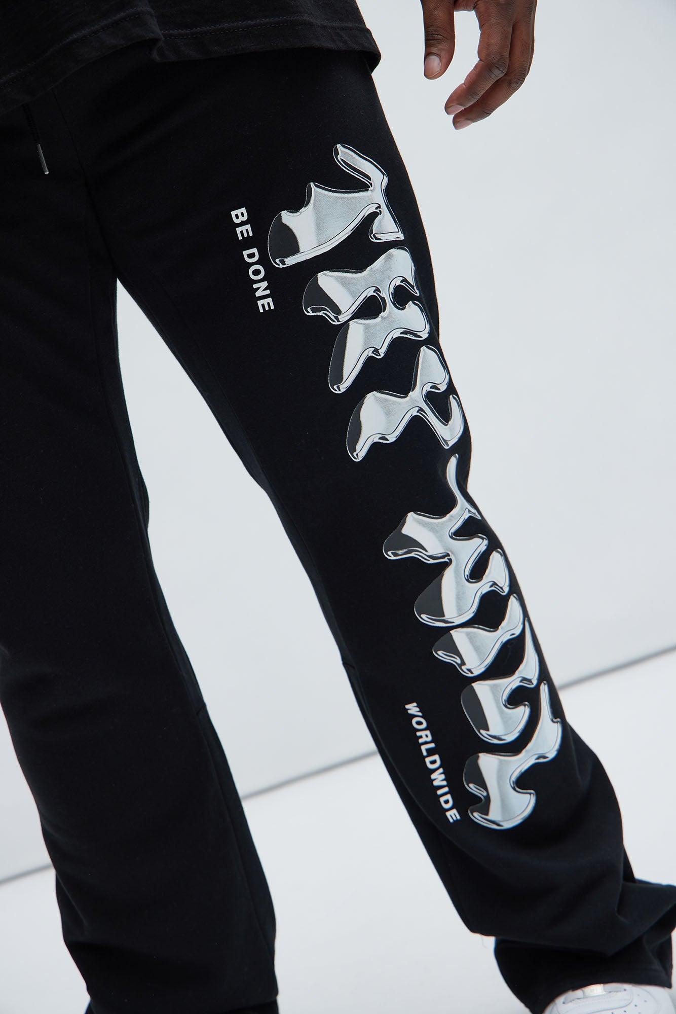 Thy Will Chrome Flare Sweatpant - Black Product Image