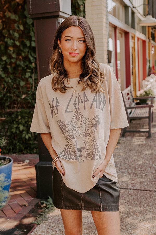 Def Leppard Distressed Oversize Graphic Tee Product Image