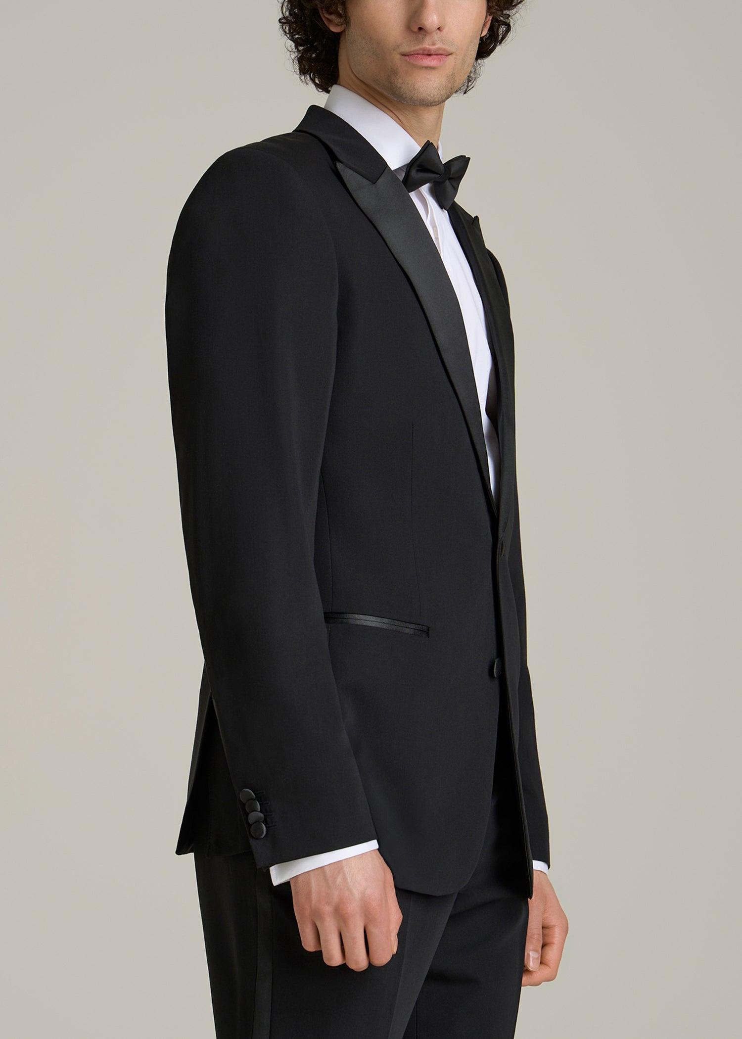 Tuxedo Jacket for Tall Men in Black Male Product Image