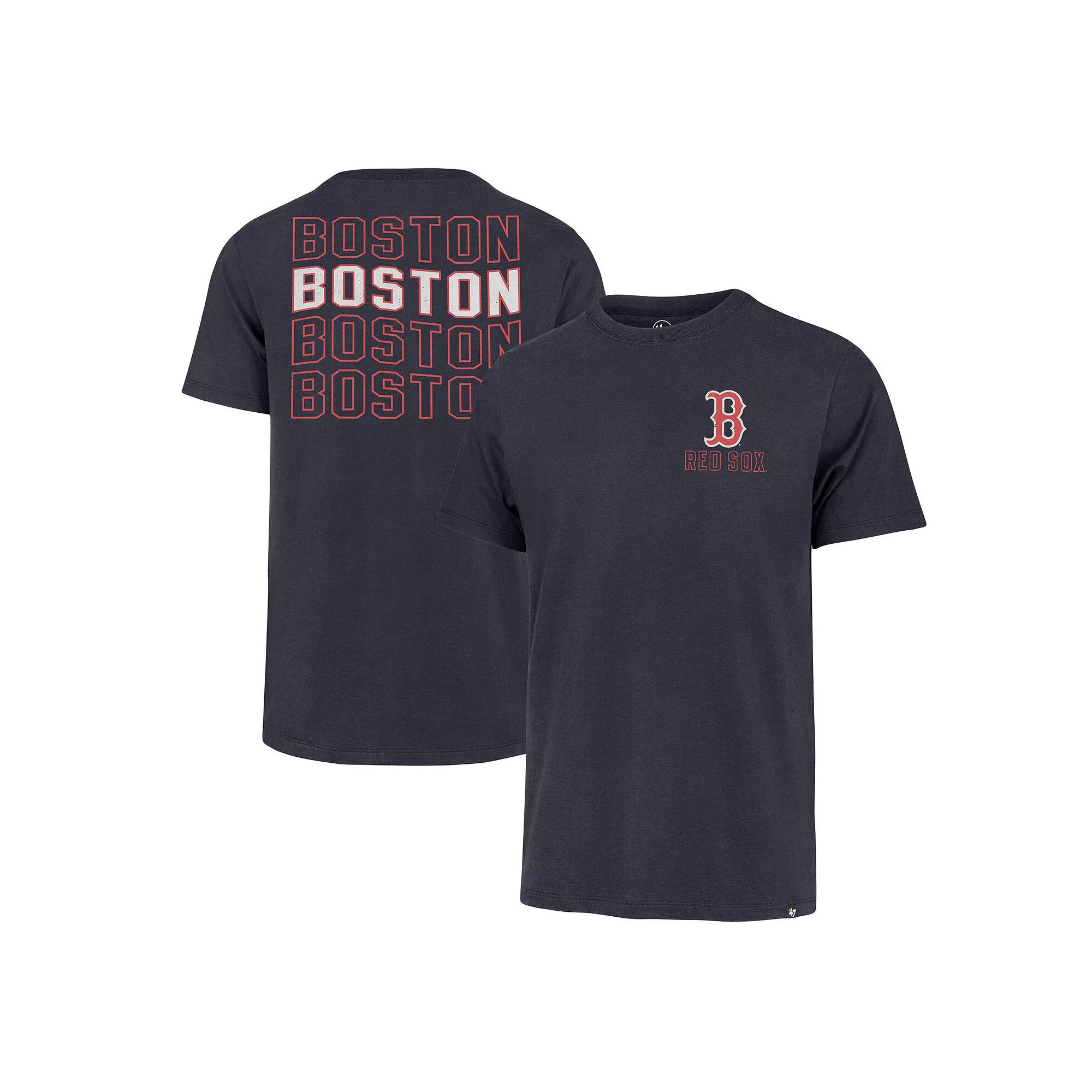 Men's '47 Navy Boston Red Sox Hang Back Franklin T-Shirt,  Product Image