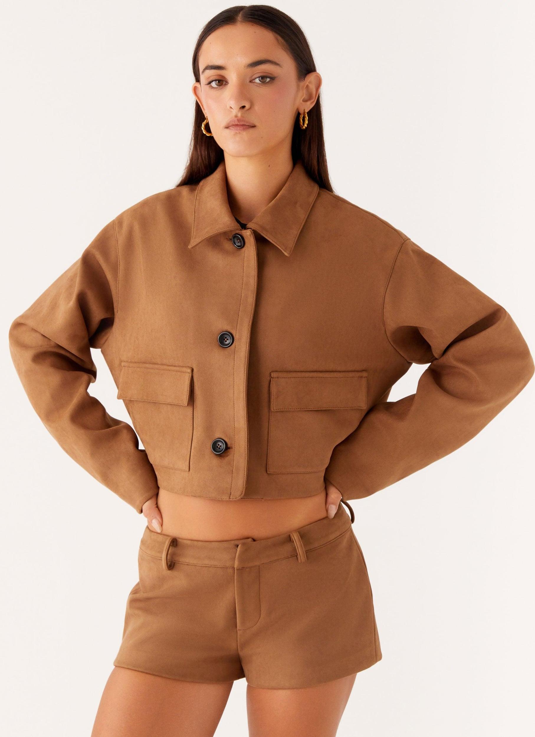 Gio Mini Shorts - Brown Product Image