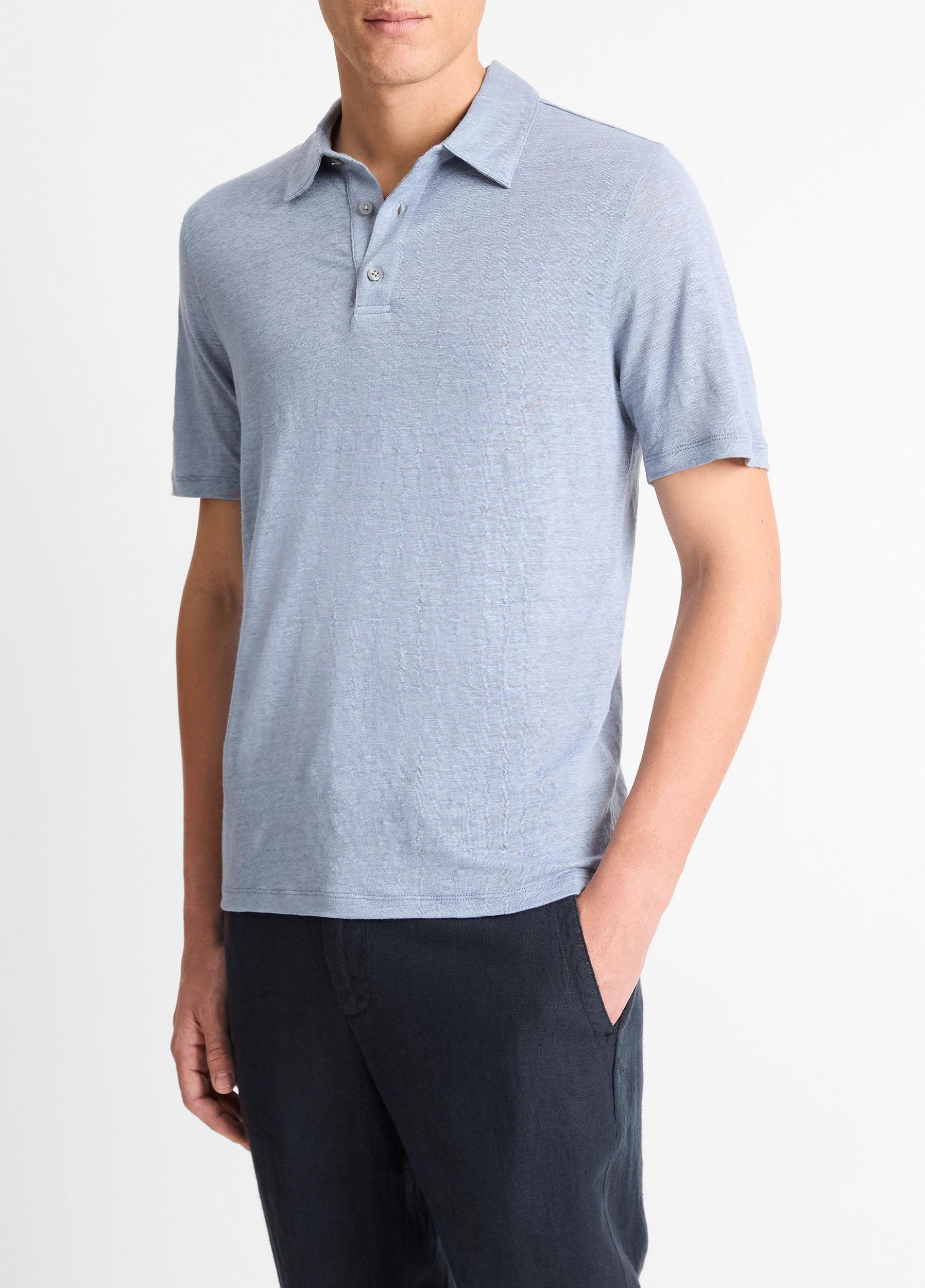 Linen Polo Shirt Product Image