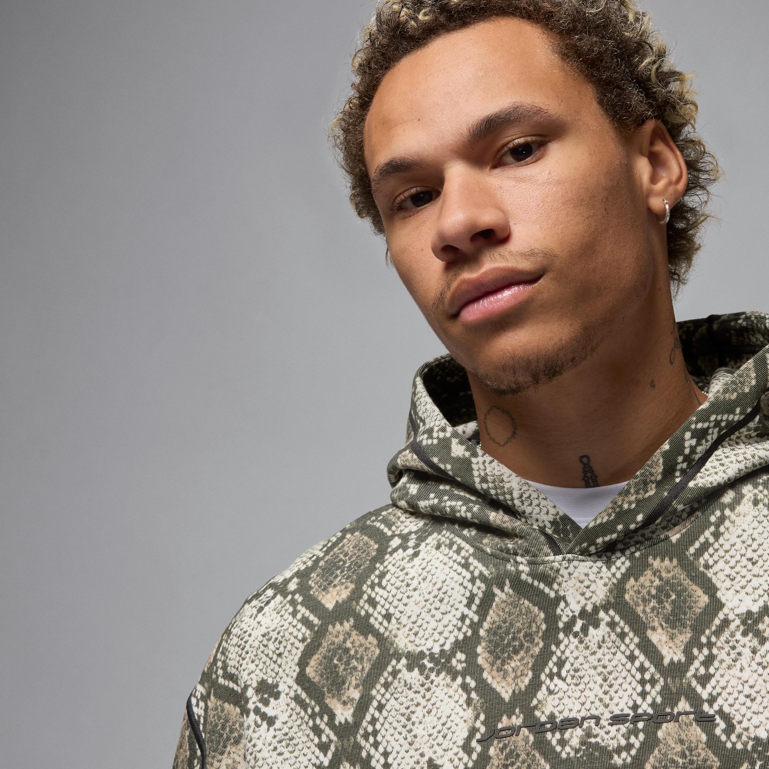 Mens Jordan Sport Hoop Fleece Dri-FIT Printed Pullover Hoodie | HF9894-133 Product Image