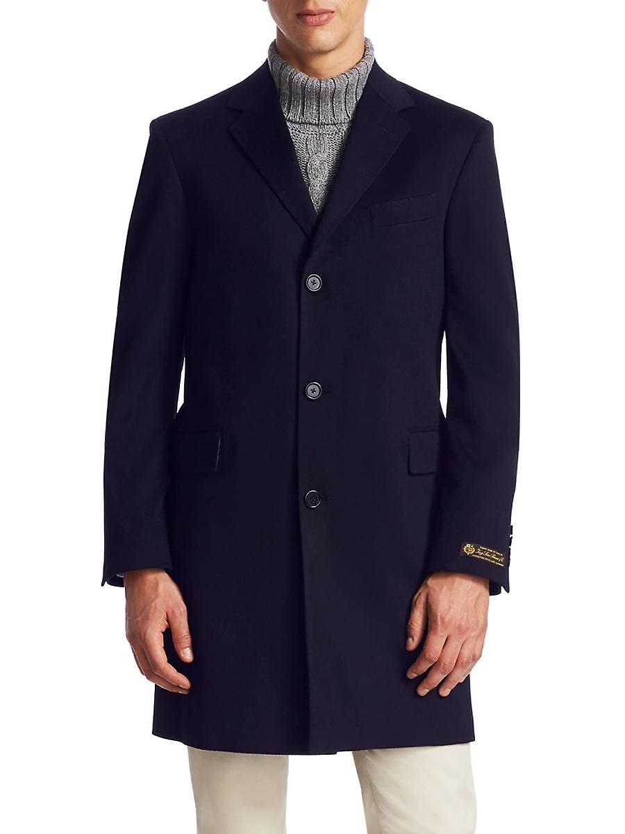 Mens COLLECTION Classic Buttoned Topcoat Product Image