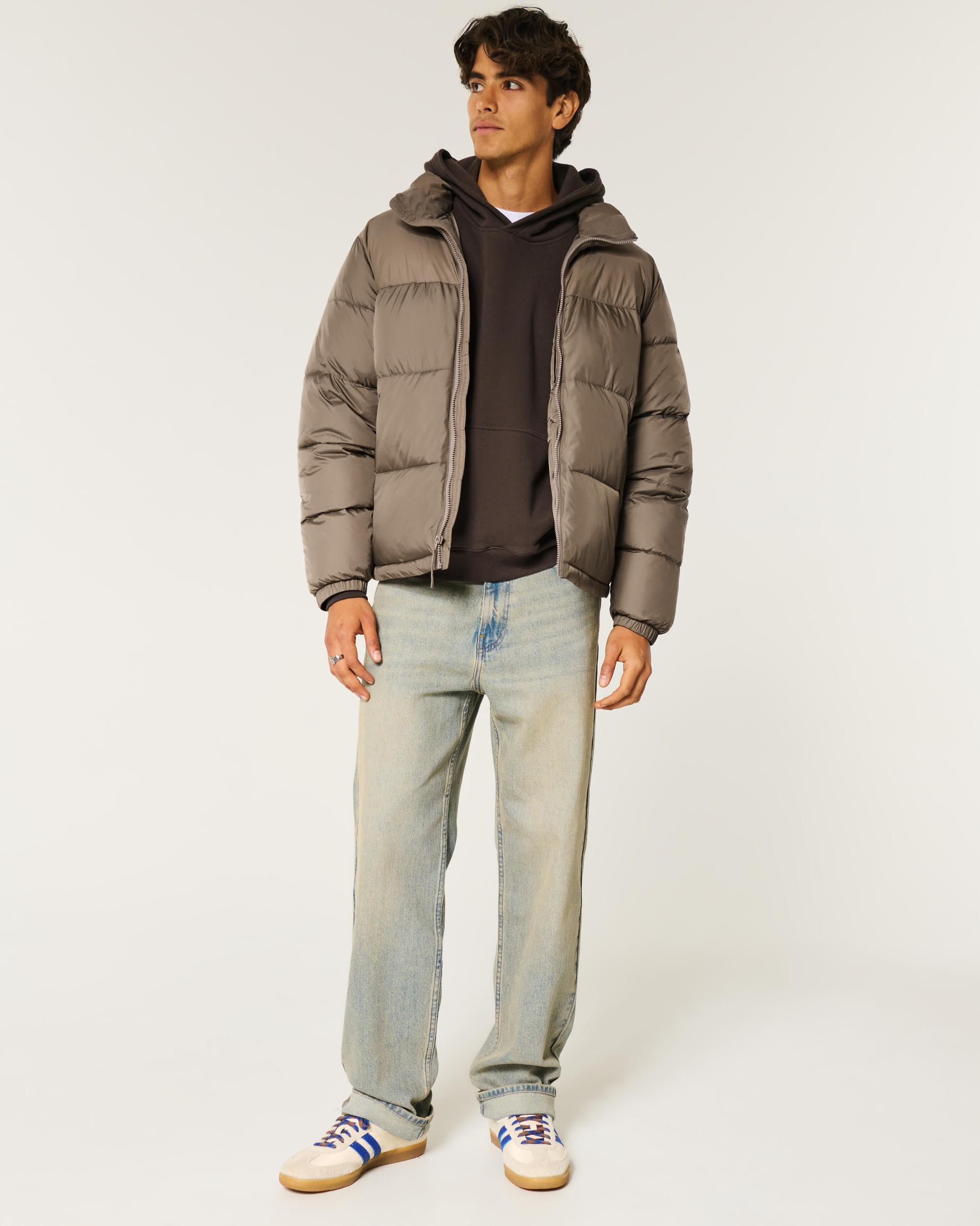 Boxy Mock-Neck Puffer Jacket Product Image