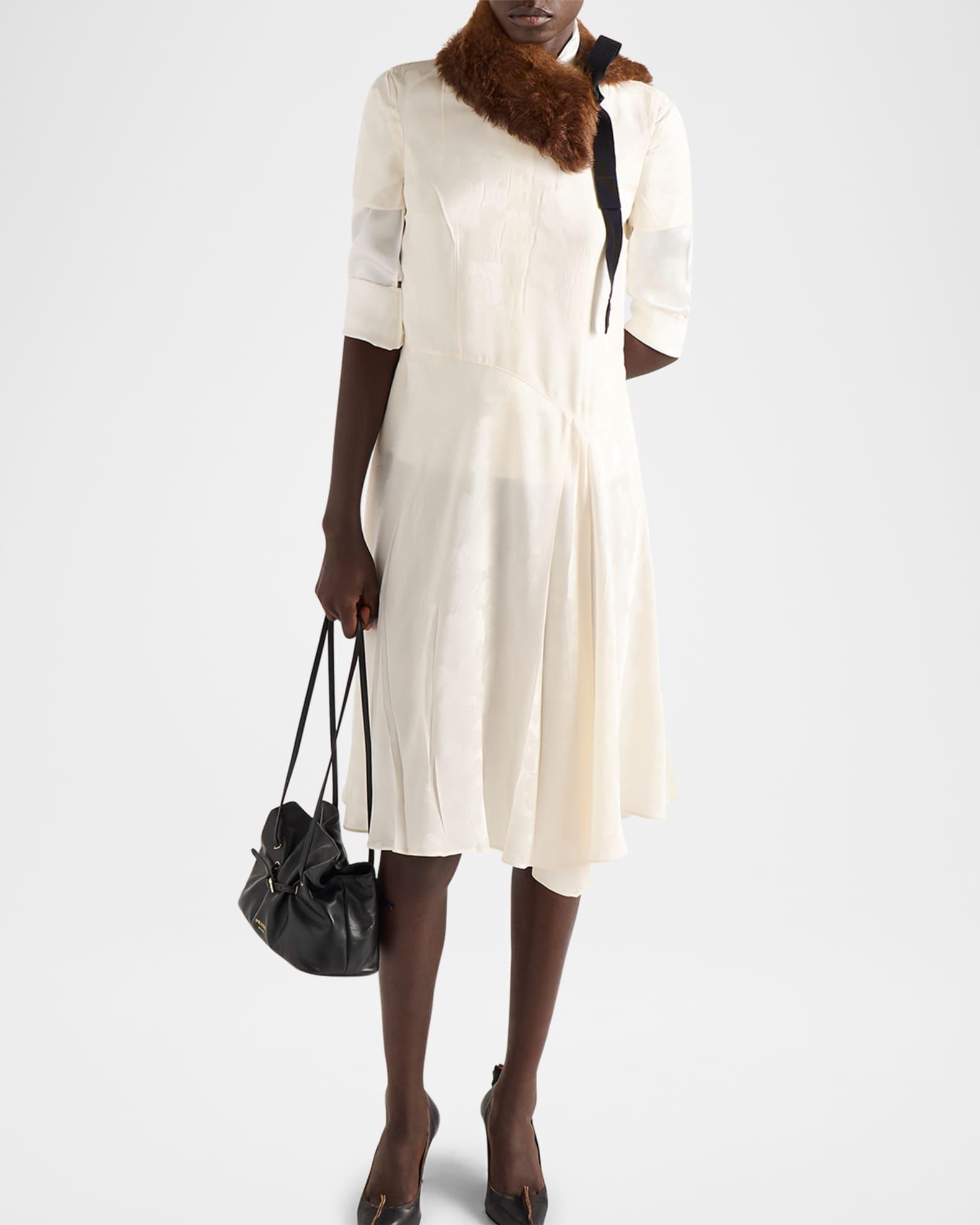 Floral Jacquard Asymmetric Dress Product Image