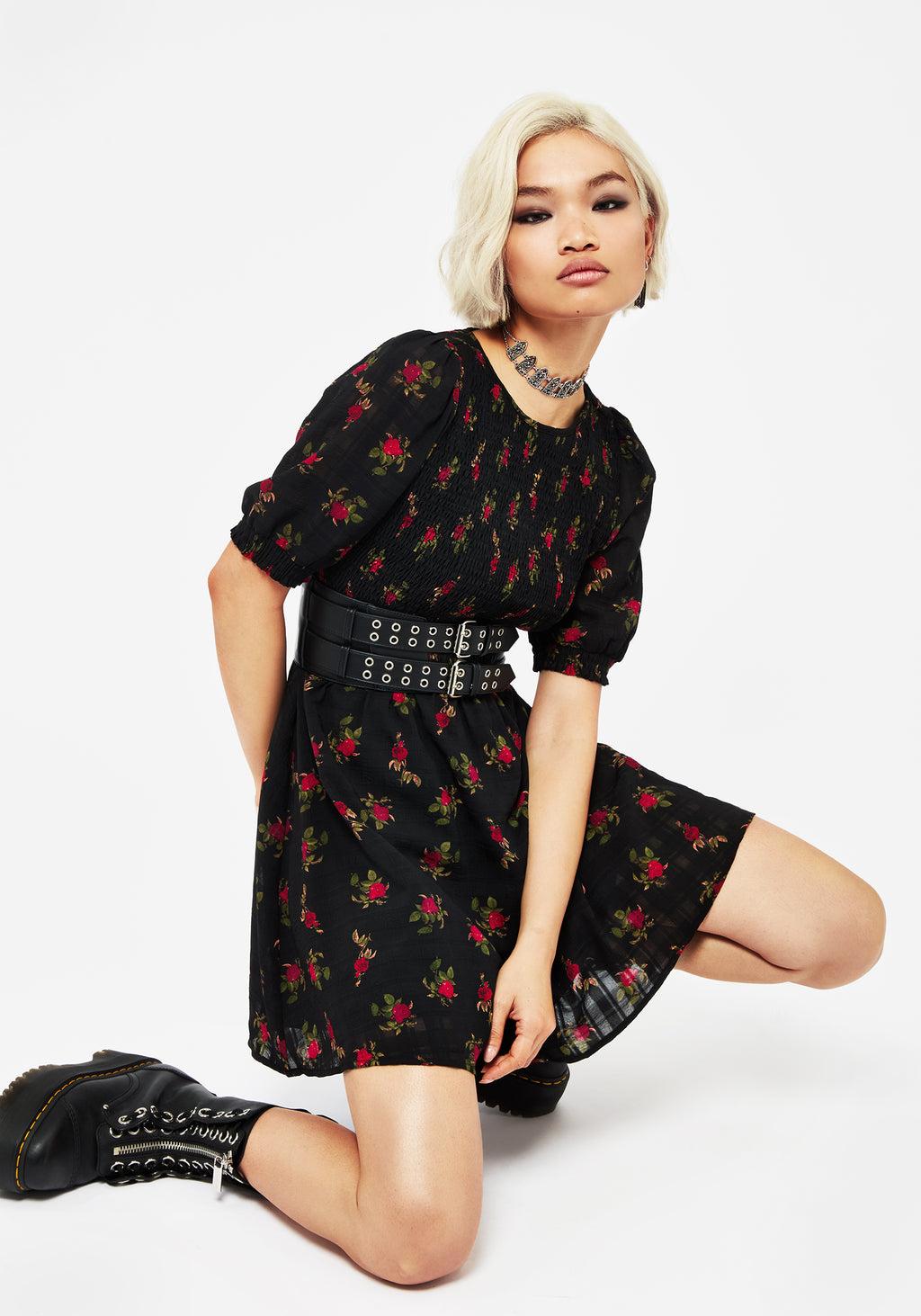 Darcey Floral Print Mini Dress Product Image