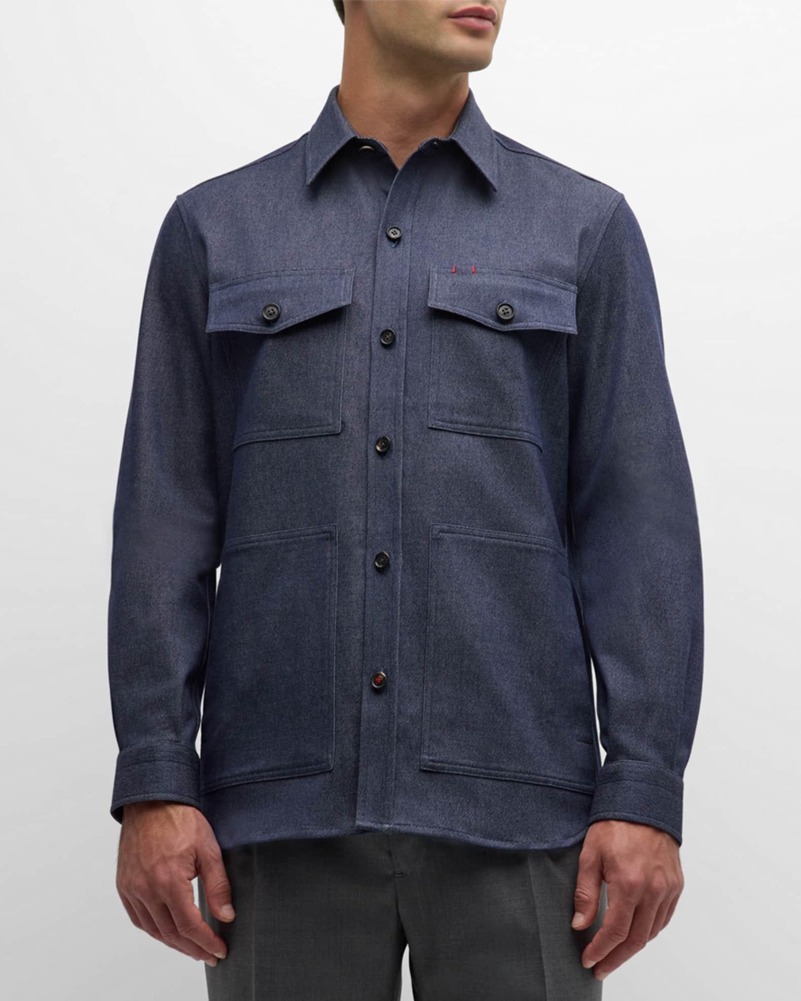Men's Cotton and Cashmere Overshirt Product Image