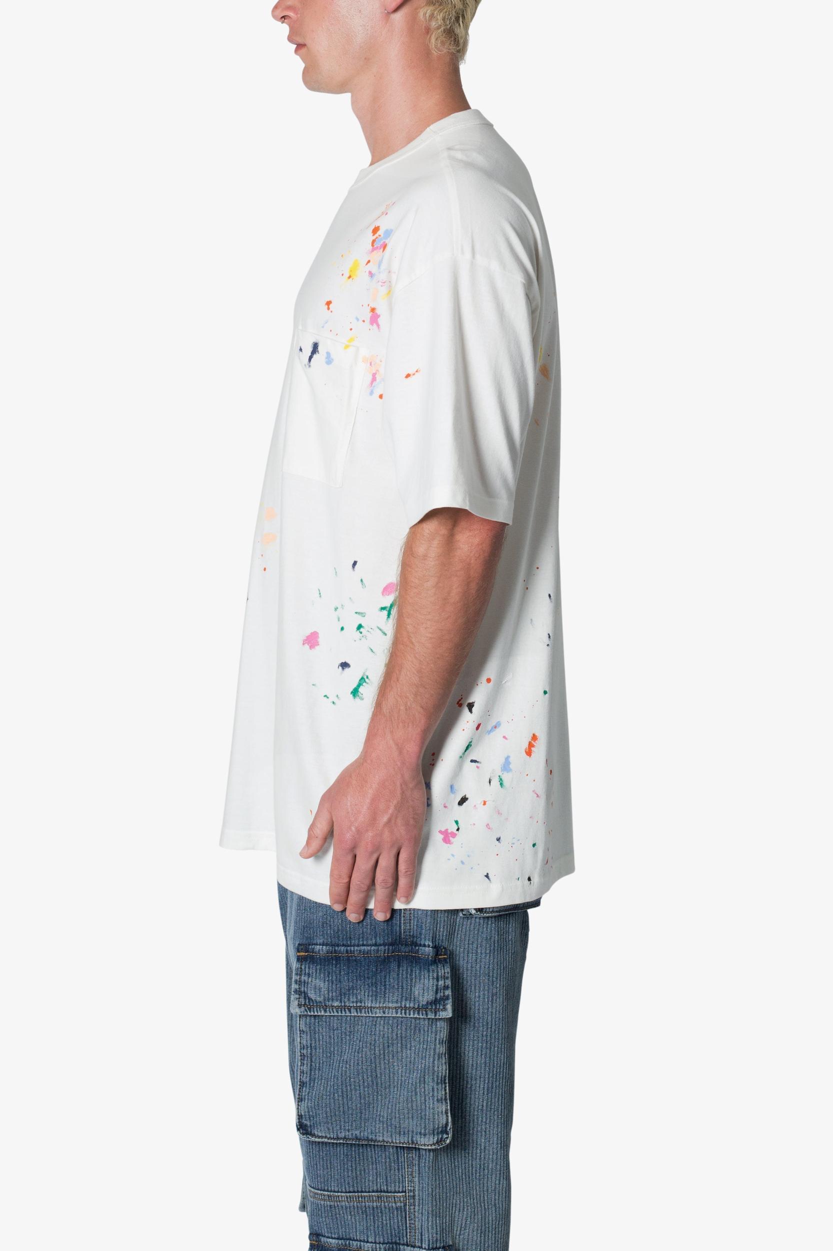 Paint Splatter Tee - Off White Product Image