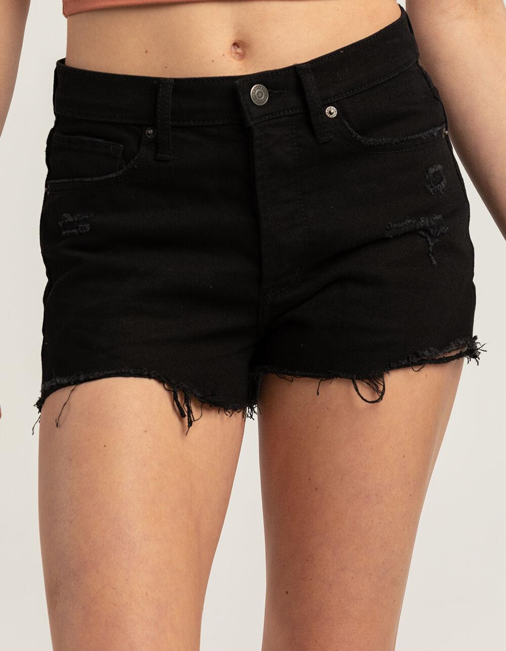 RSQ Womens Vintage High Rise Shorts - BLACK Product Image
