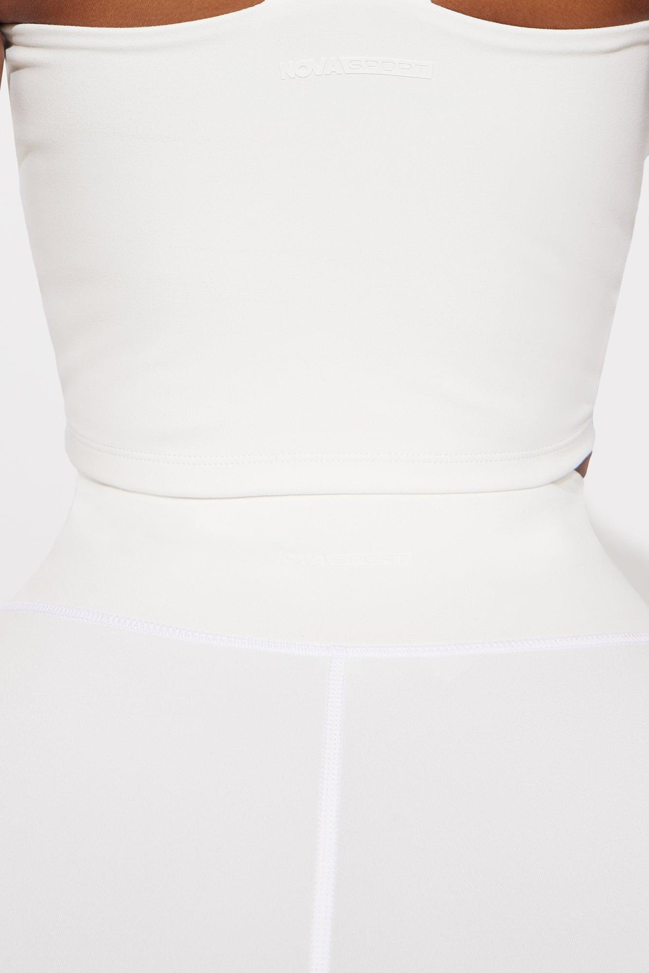 Flexibility Super Soft Capri Active Legging - White Product Image