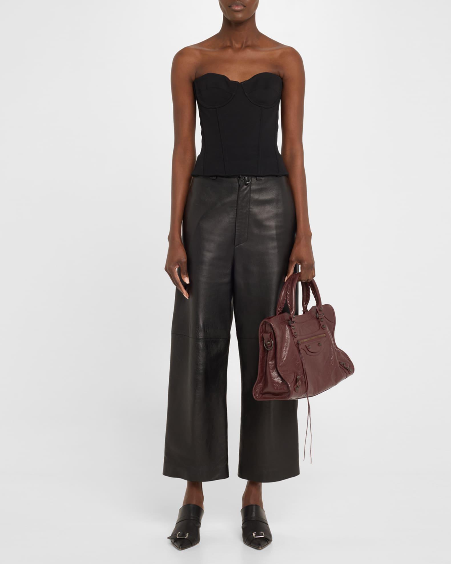 Le City Medium Crinkled Leather Top-Handle Bag Product Image