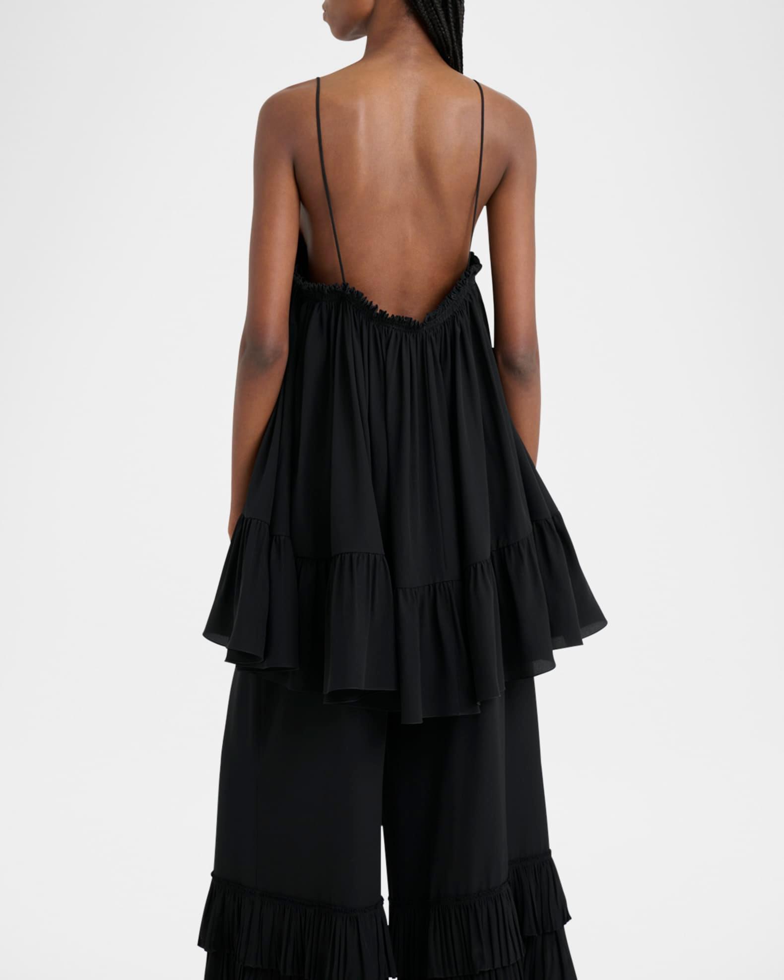 V-Neck Ruffle Mini Babydoll Dress Product Image