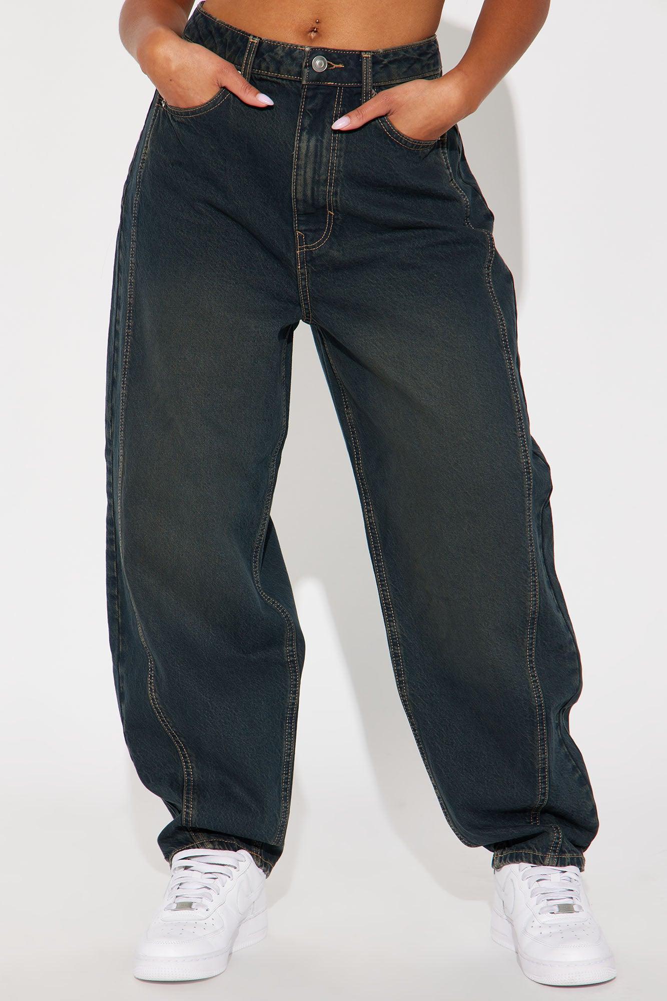 Famously Tinted Taper Leg Jeans - Dark Wash Product Image