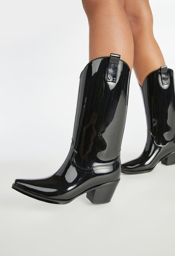 JustFab Margaux Platform Loafer Pump Womens Black/ White Size 8.5 Product Image