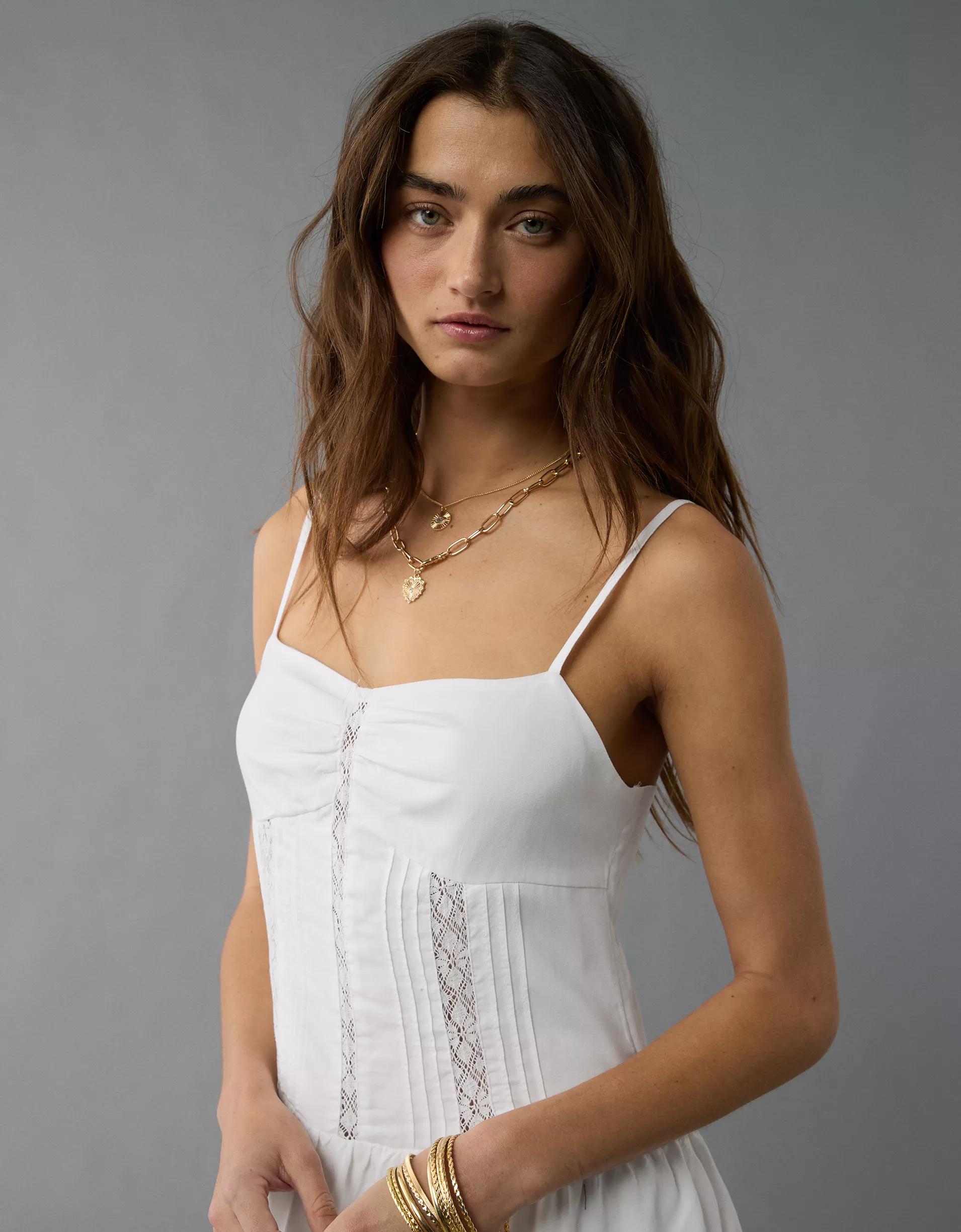 AE Catie Corset Tiered Mini Dress Product Image