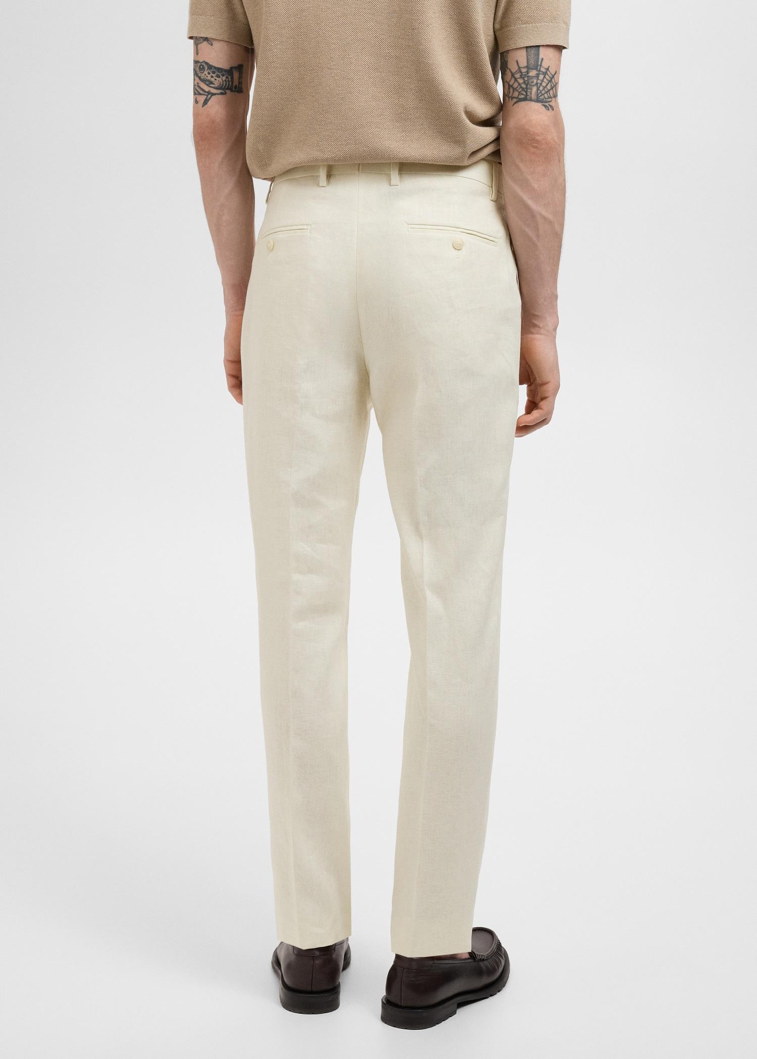 Amalfi 100% linen slim-fit suit pants - Men | MANGO USA Product Image
