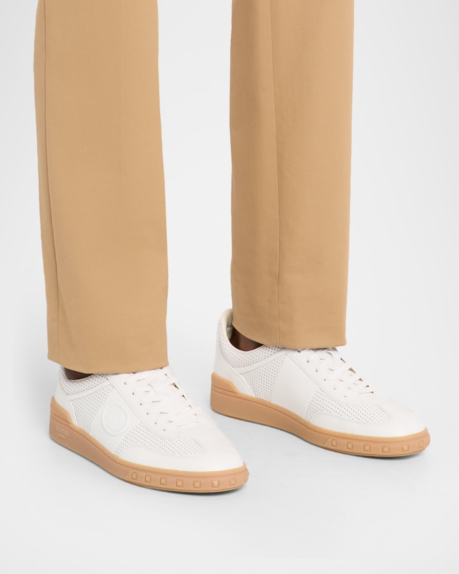 Men's Upvillage Perforated Napa Leather Low-Top Sneakers Product Image