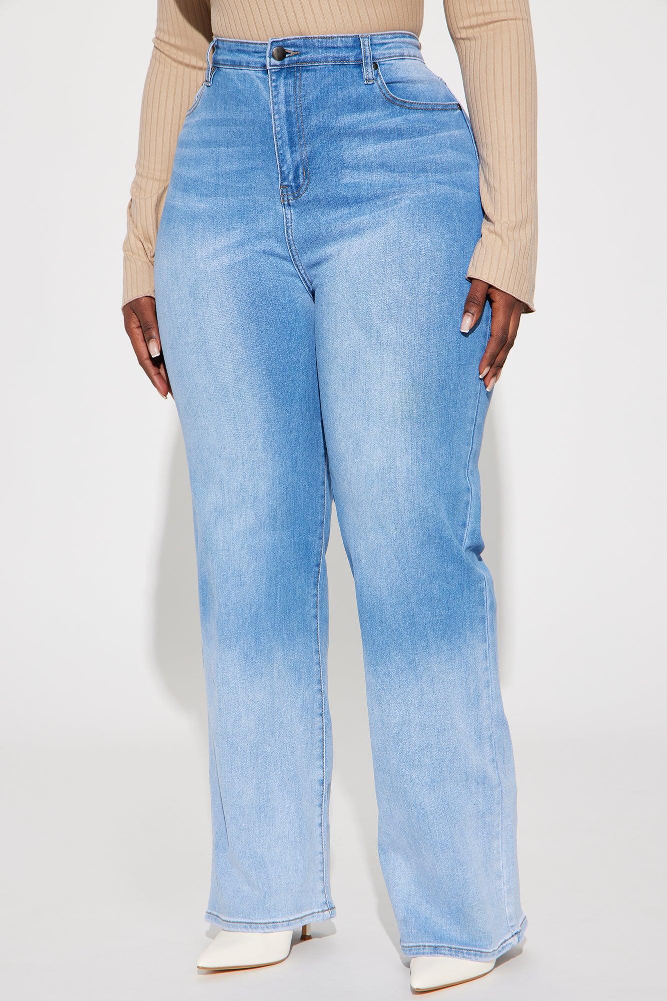 New Heights Stretch Straight Leg Jeans - Medium Wash Product Image