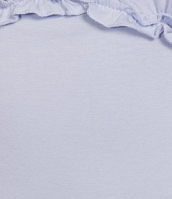 Originality V-Neck Short Puff Sleeve Ruffle Top Product Image