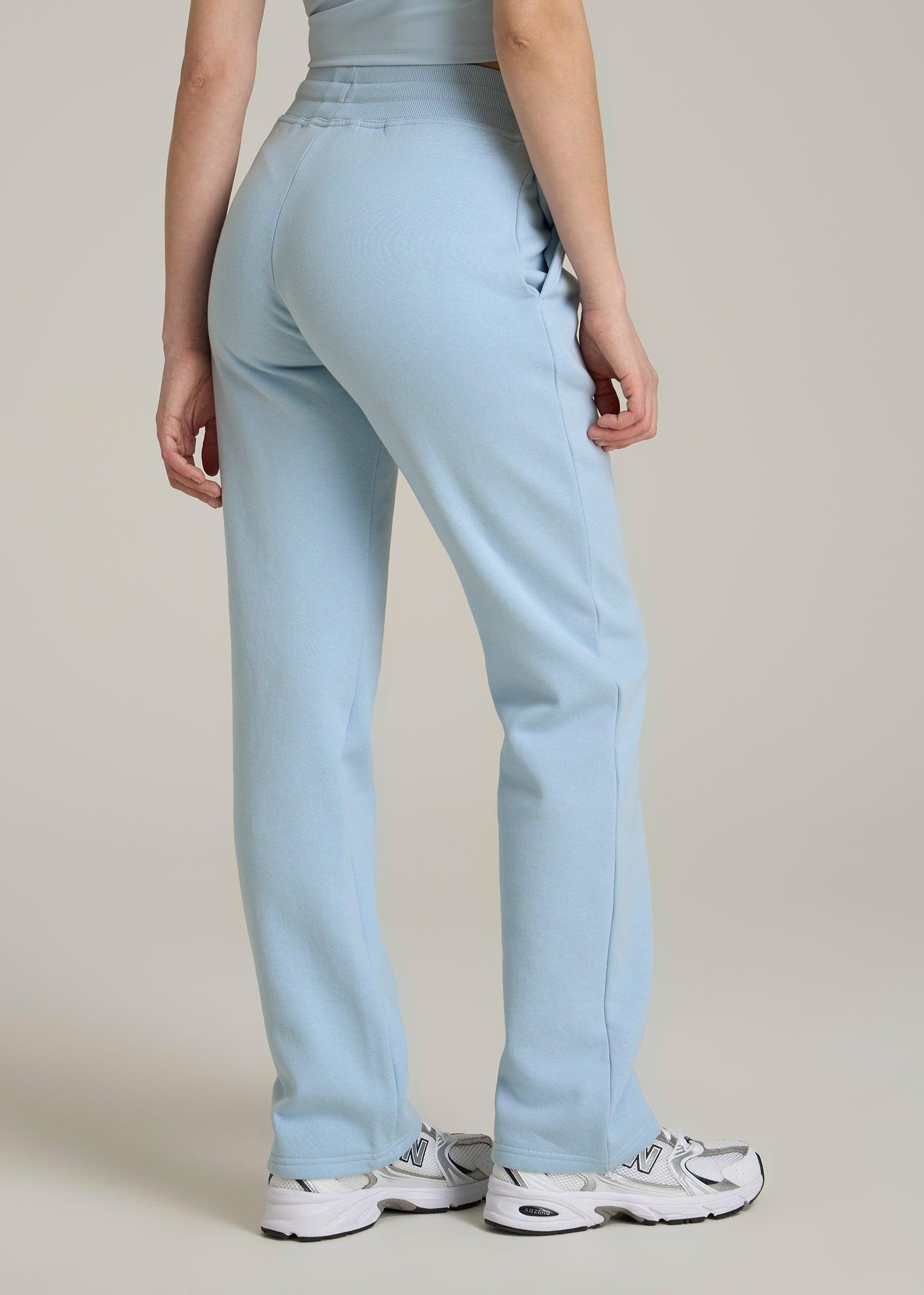 Wearever Fleece Open-Bottom Sweatpants for Tall Women in Ice Blue Female Product Image