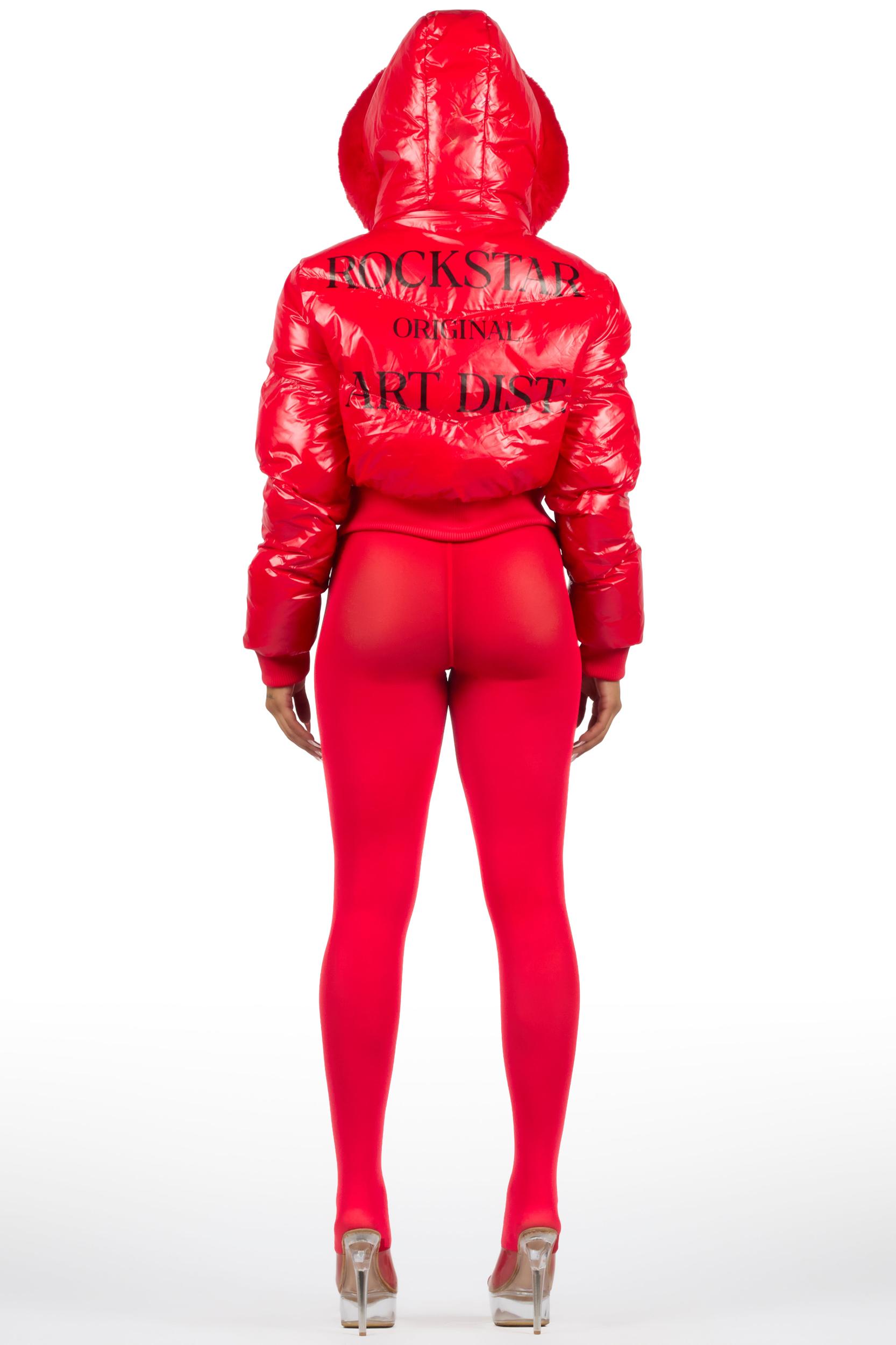 Destina Red Puffer Jacket Female Product Image