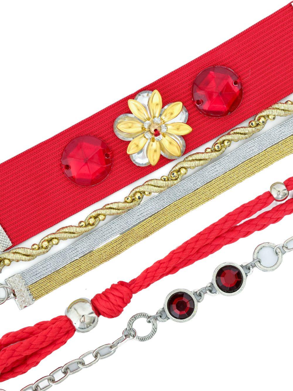 beaded flower-charms bracelet Product Image