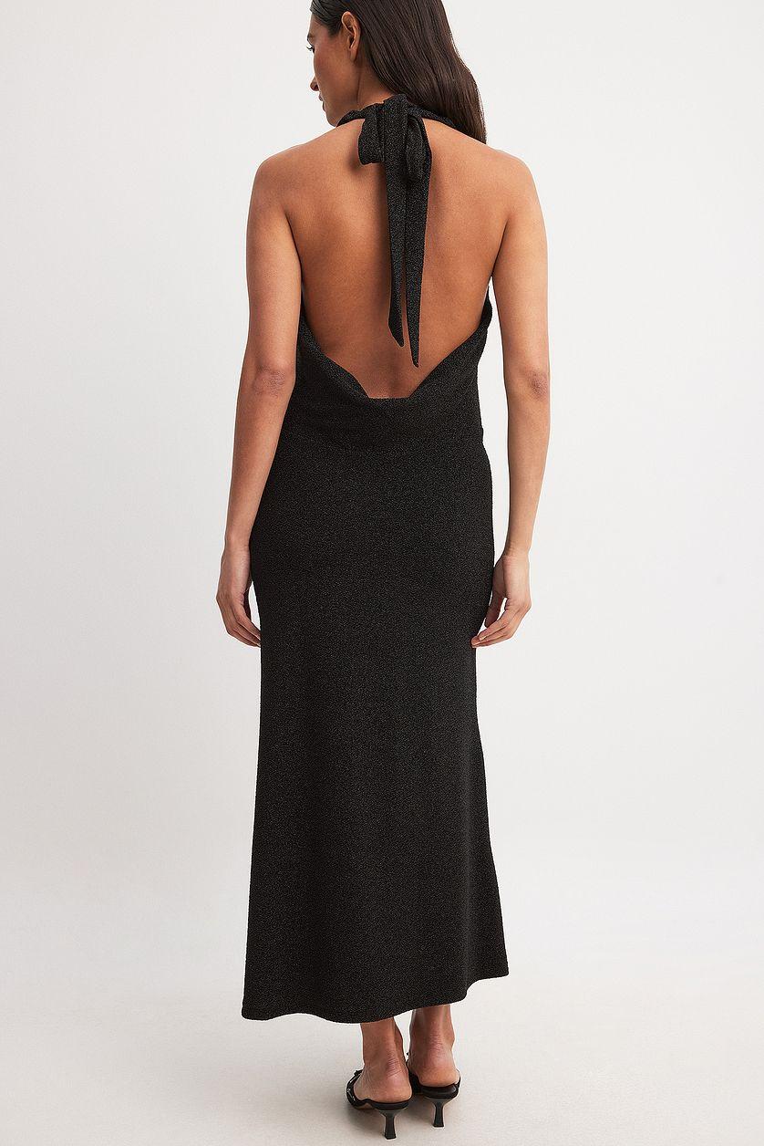 Lurex Halterneck Midi Dress Product Image