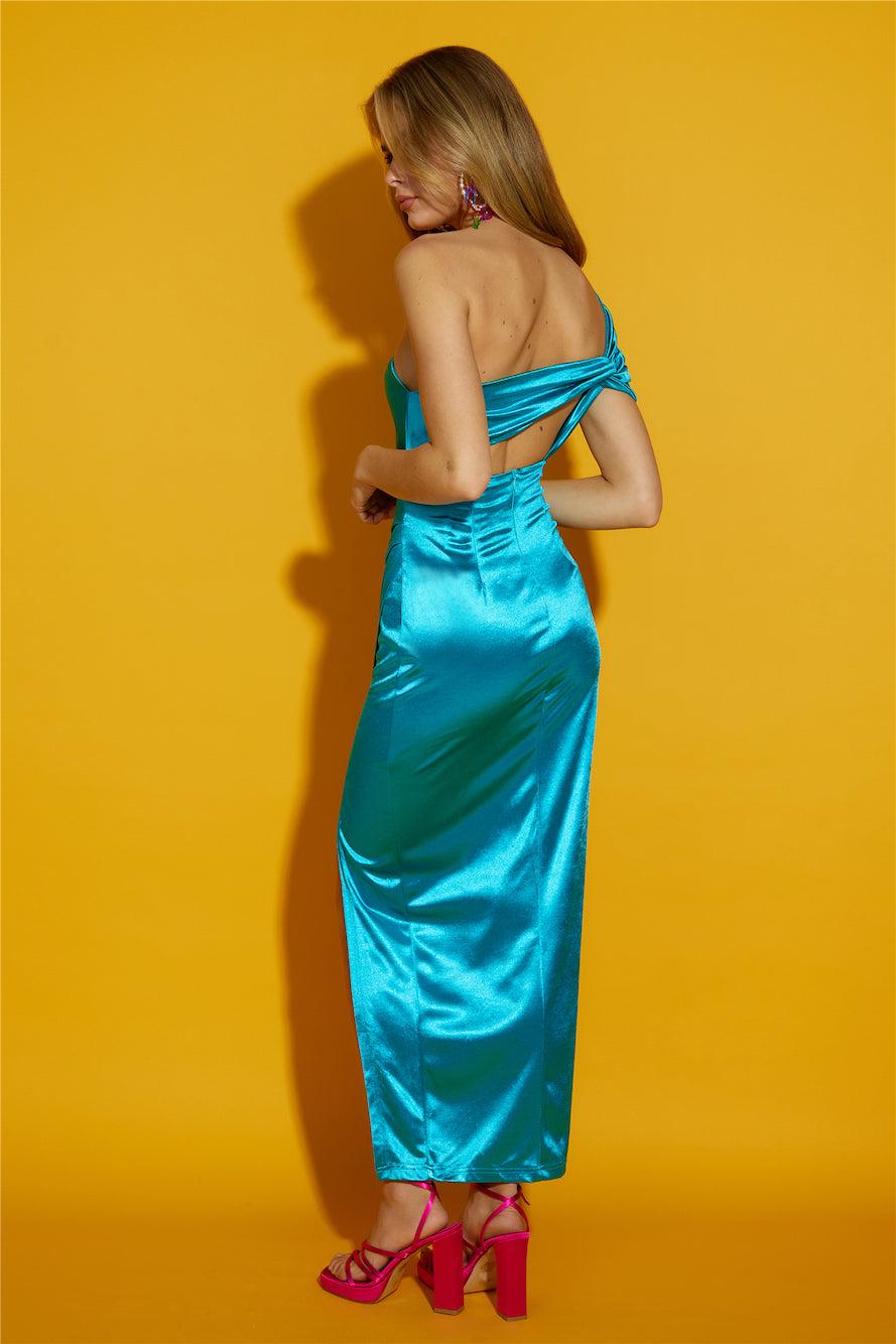 Got Our Attention Midi Dress Aqua Product Image