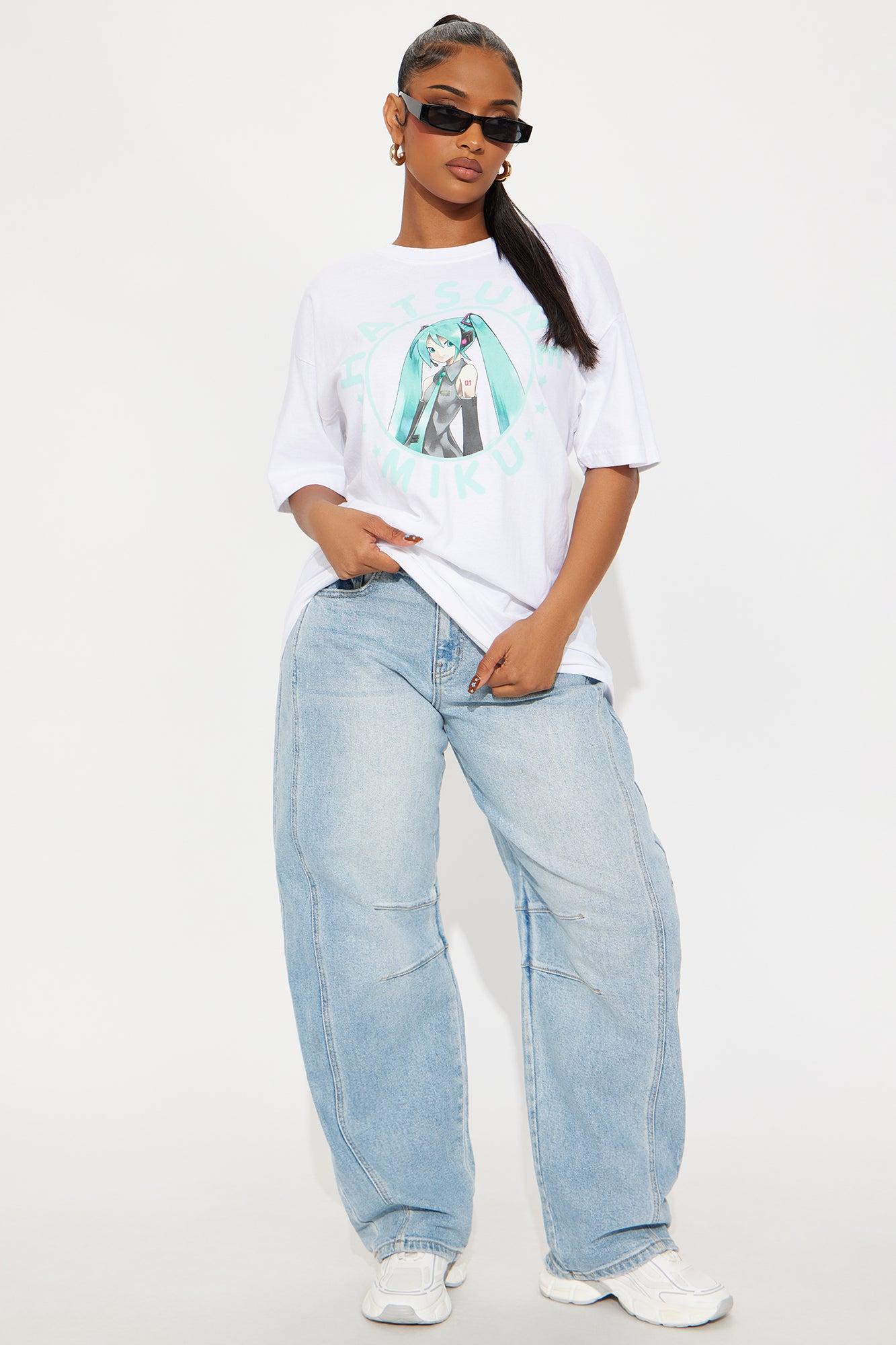 Hatsune Anime Tee - White Female Product Image