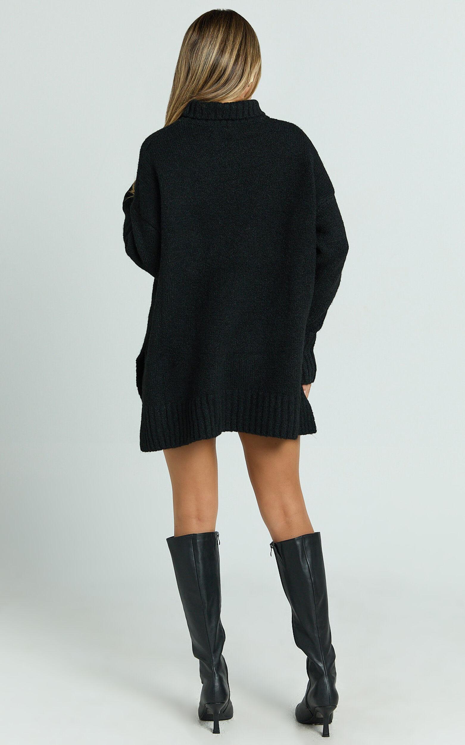 Luella Jumper - Oversized Turtle Neck Jumper in Black Product Image