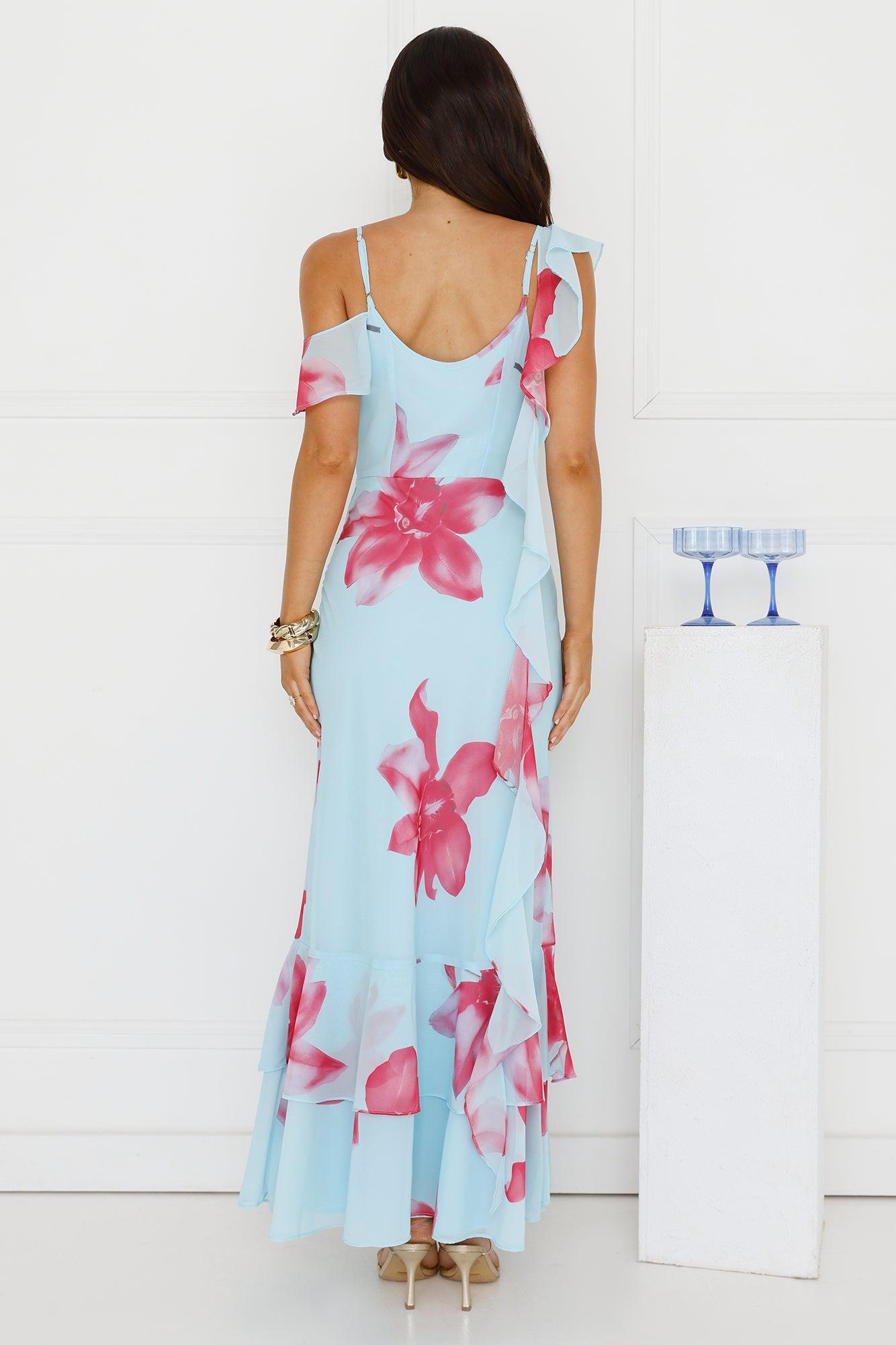Meadow Mood Maxi Dress Blue Product Image