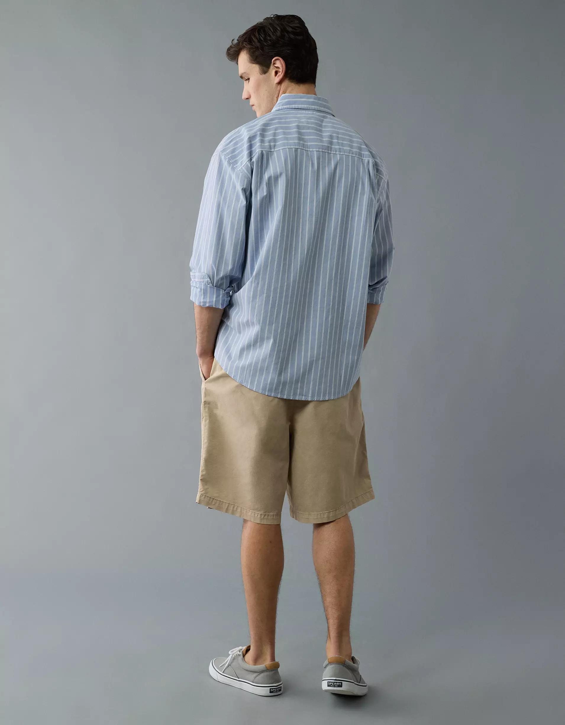 AE Everyday Relaxed Poplin Button-Up Shirt Product Image
