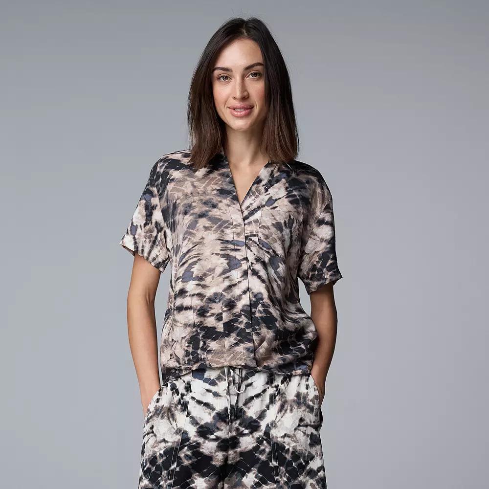 Women's Simply Vera Vera Wang Drapey Surplice Top,  Product Image