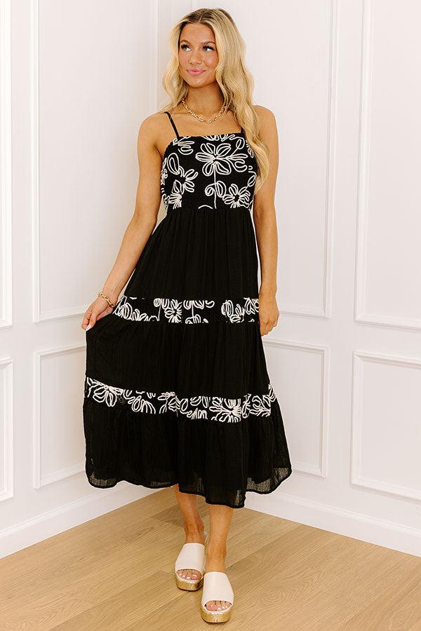 Resort Views Floral Embroidered Midi Dress Product Image