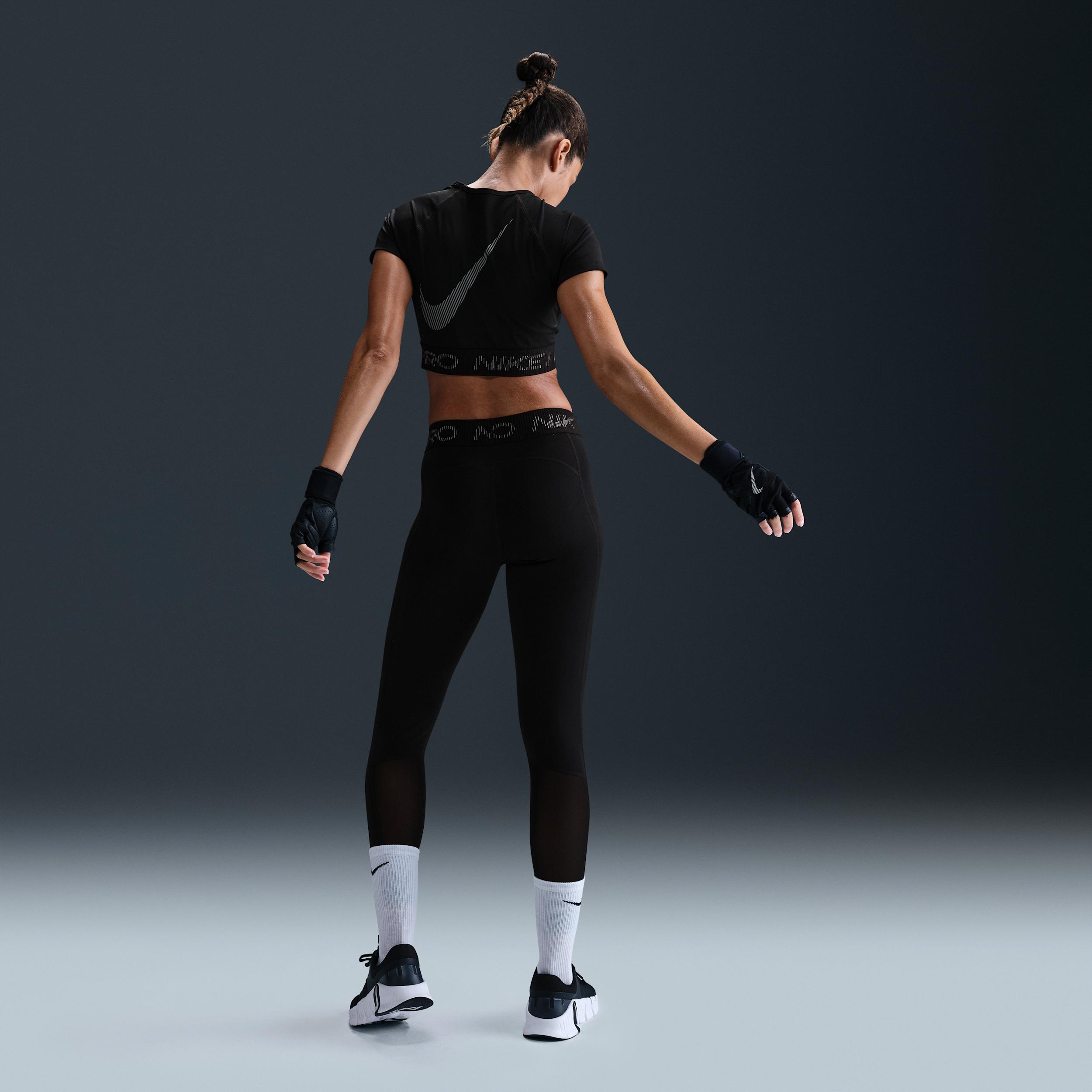 Womens Nike Pro Mid-Rise 7/8 Graphic Leggings | HJ1219-010 Product Image