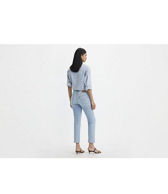 Levi's® Wedgie High Rise Straight Leg Distressed Jeans Product Image