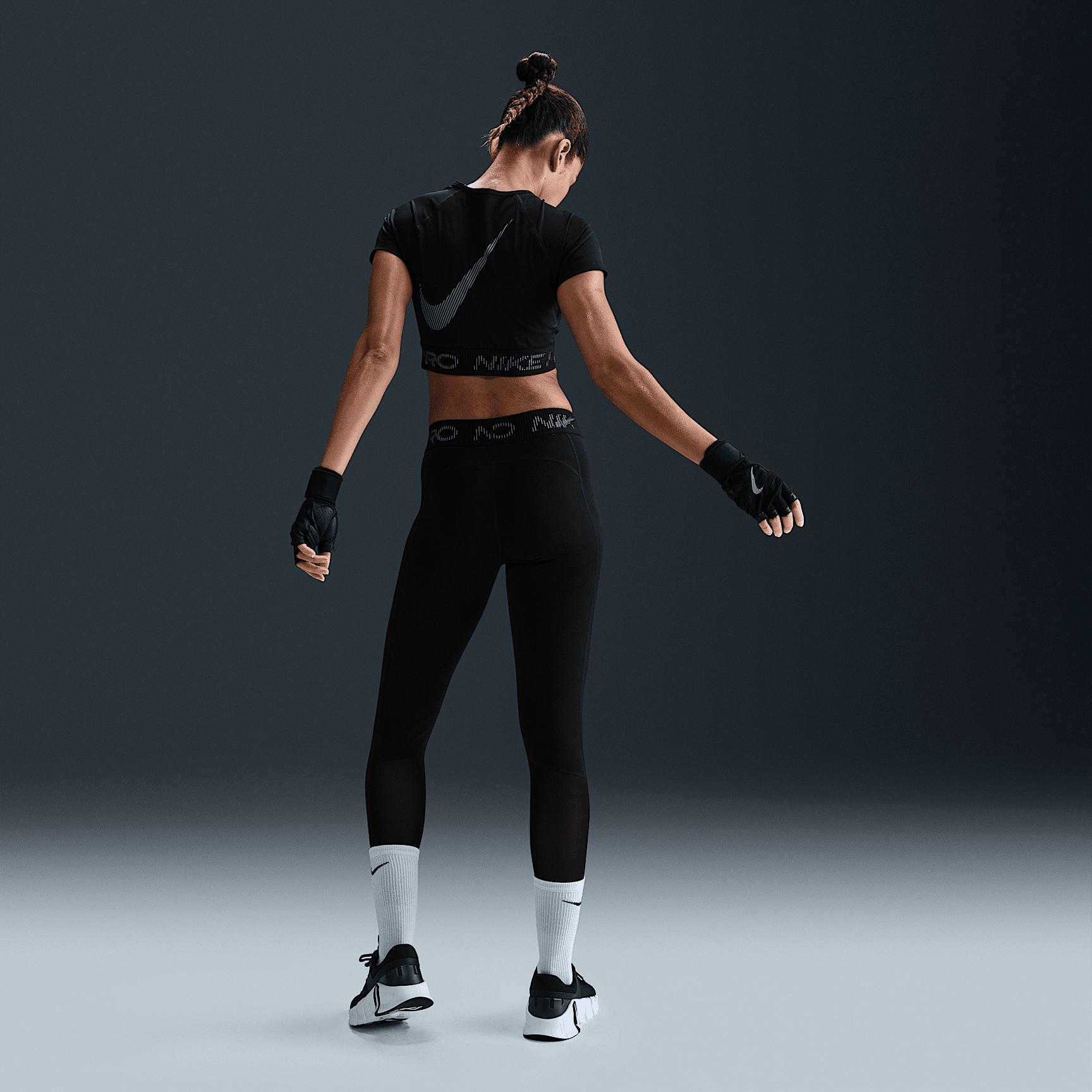 Womens Nike Pro Mid-Rise 7/8 Graphic Leggings | HJ1219-010 Product Image