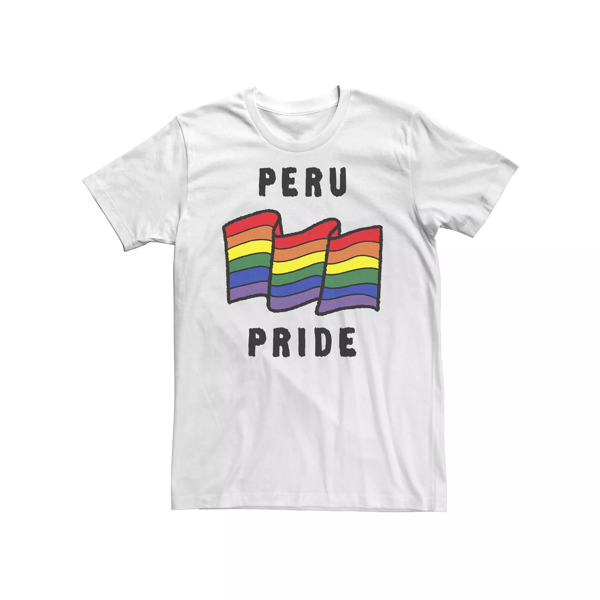 Big & Tall Fifth Sun Peru Pride Sketched Flag Tee, Men's, Size: 4XL, White Product Image