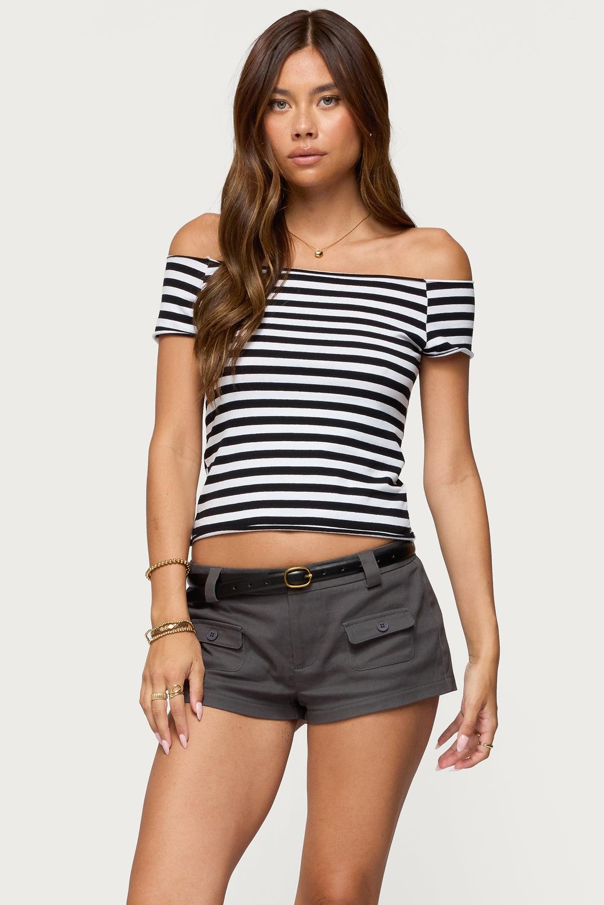 Amanda Striped Off Shoulder Top Product Image