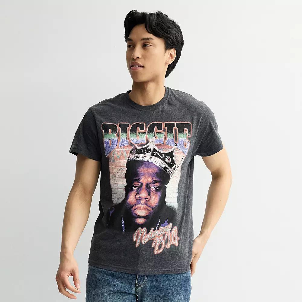 Men's Notorious B.I.G. Biggie Crown Graphic Tee, Size: XL, Grey Product Image