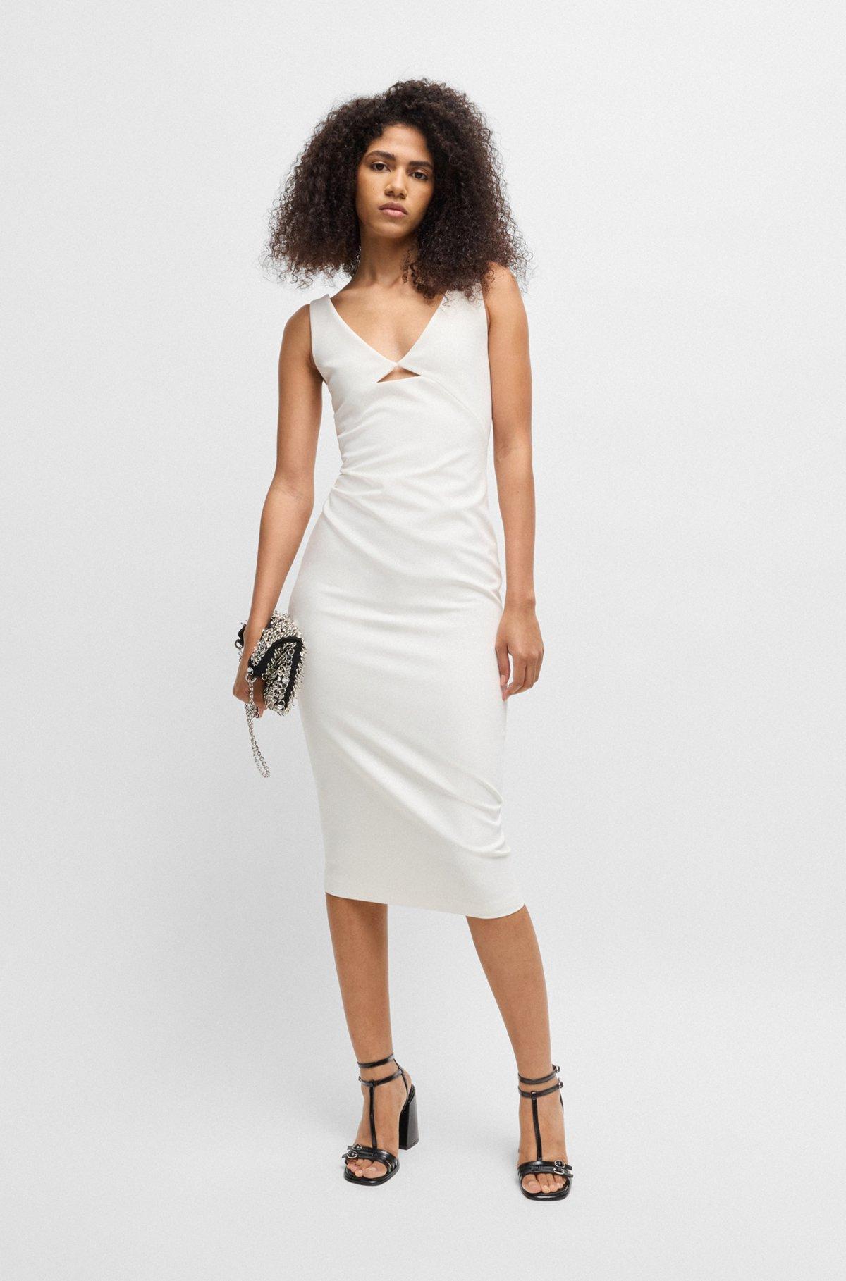 Leather sandals with chunky block heel Product Image