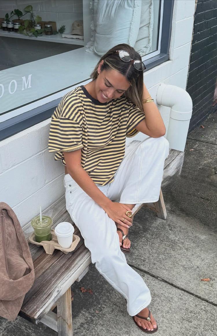 Clara Star White Denim Low Rise Jeans Girls Product Image