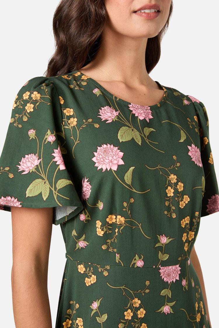 Esmerelda Floral Midi Dress Product Image