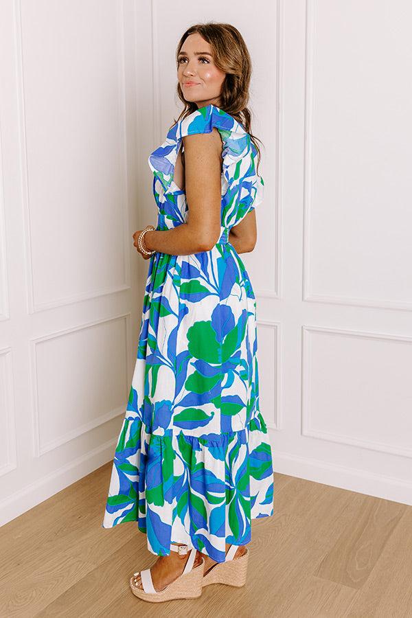 Lover's Lagoon Floral Midi Dress Product Image