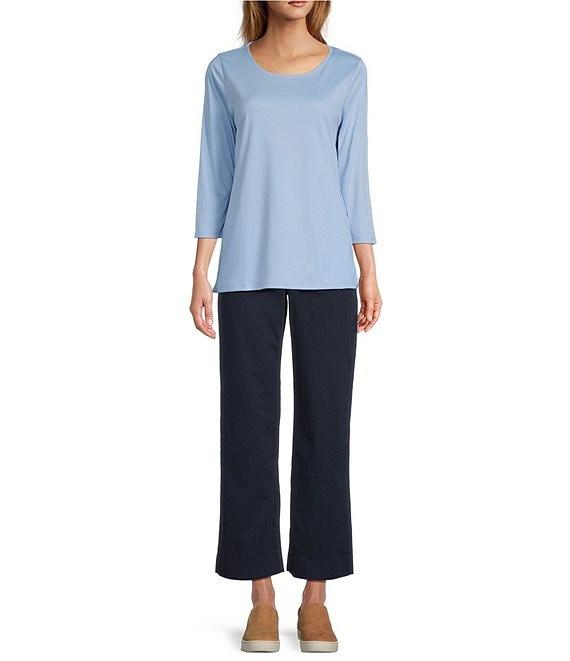 L.L.Bean Comfort Stretch Mid-Rise Wide-Leg Chino Pants Product Image